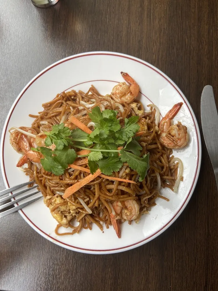 Nouilles Sautées Aux Crevettes